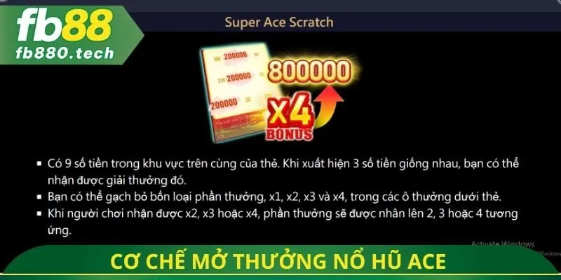 Cơ chế mở thưởng nổ hũ ACE
