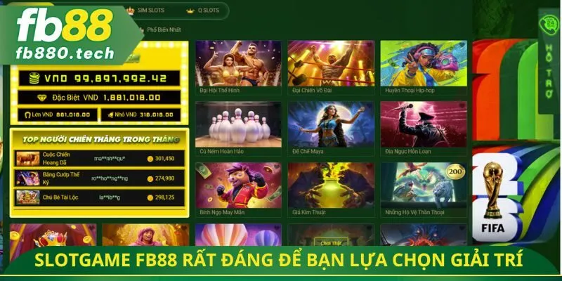 Slotgame FB88 rất đáng để bạn lựa chọn giải trí
