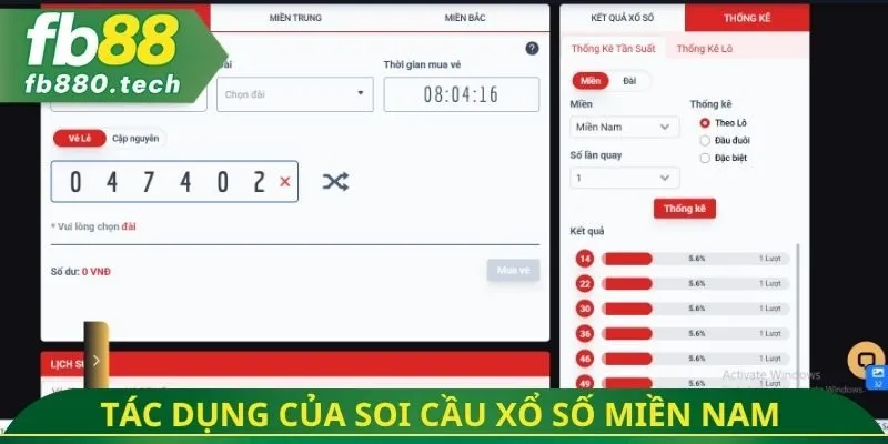 Tác dụng của soi cầu xổ số miền Nam
